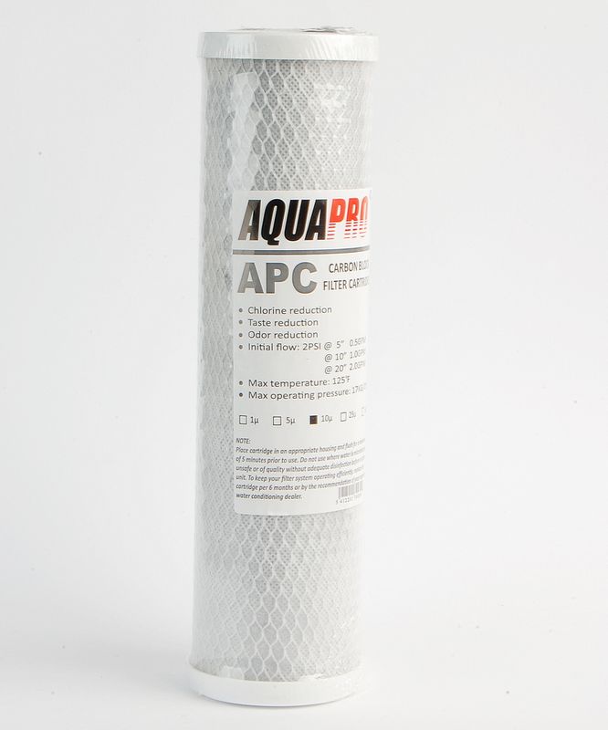 Kullfilter karbonblokk innsats 10'' AquaPro